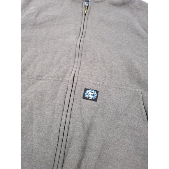 Polar King By Key Hoodie Mens Size Small Grey Thermal Lined Heavyweight Zippered - Picture 5 of 9